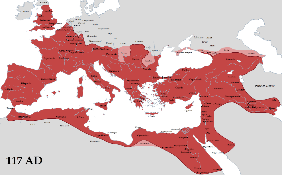 Height Roman Empire Map