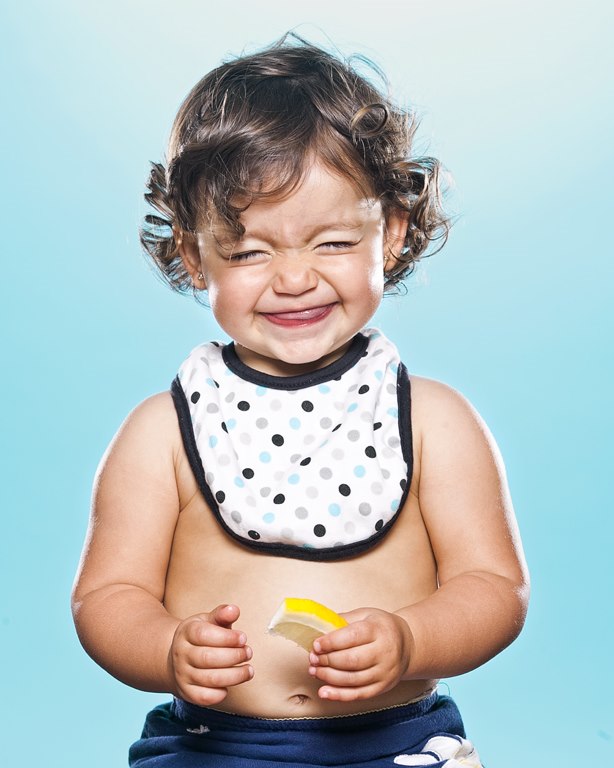 Kid Try Lemons Photograph