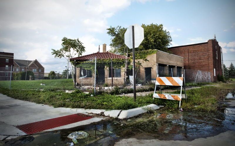 Abandoned Detroit Street Corner