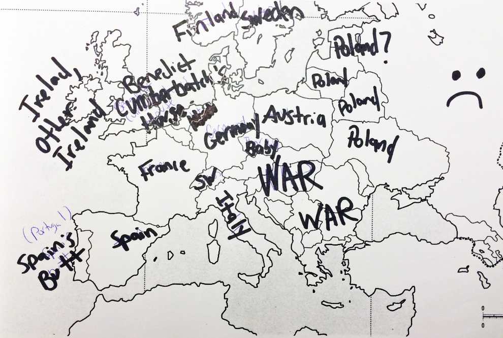 Europe Map War