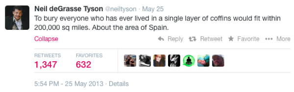 Neil DeGrasse Tyson Tweets Coffins