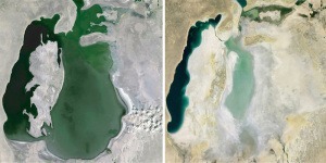 google earth aral sea