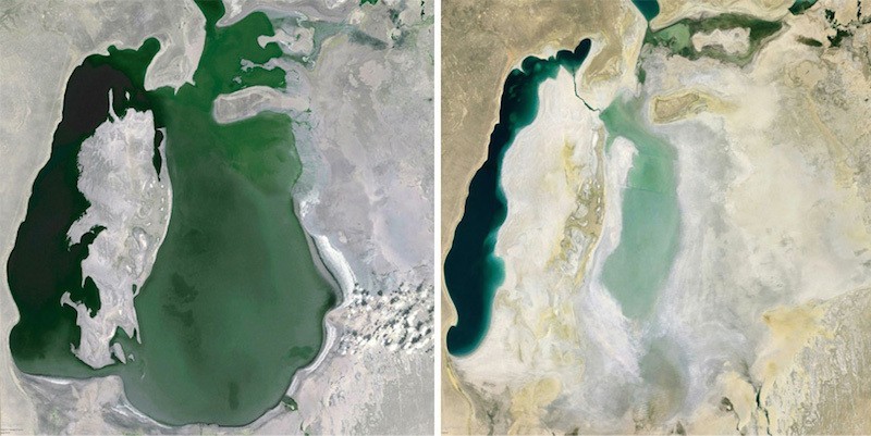google earth aral sea