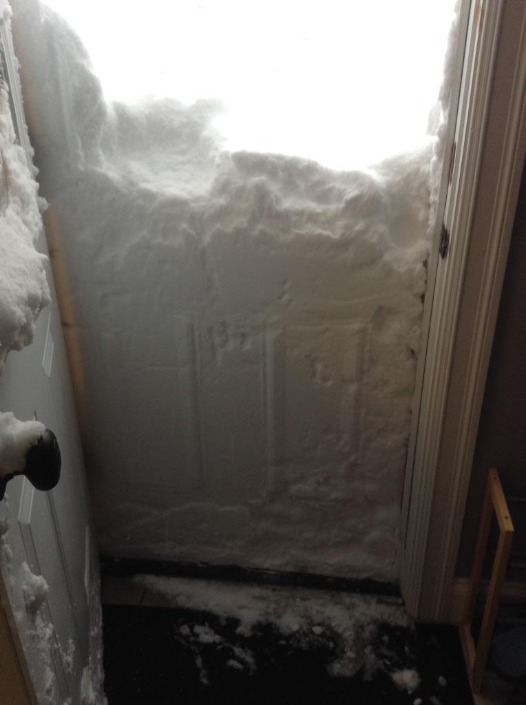 Snowfall trapped this Buffalo resident inside his home.