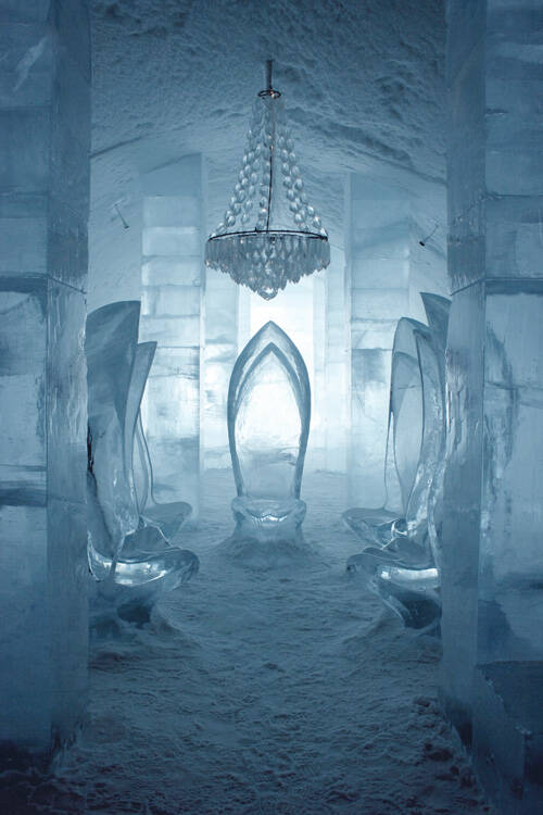 Main Hall In Ice Hotel