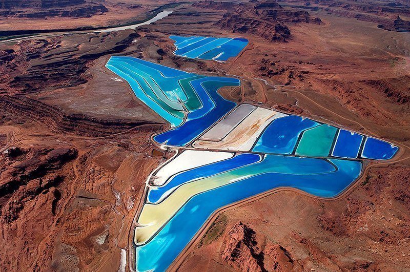 Colorful Evaporation Ponds in Moab