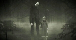 Slender Man Holding A Girls Hand