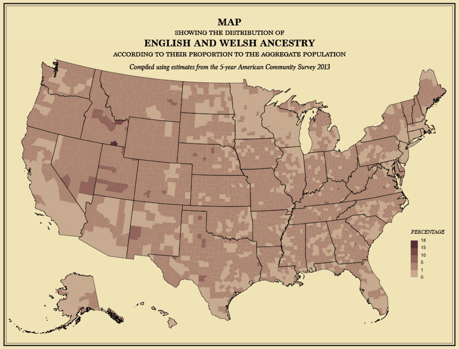 Map America Ancestry English