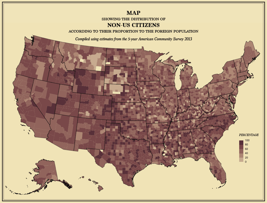 Map America Foreign Noncitizen