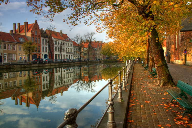 Beautiful Towns Bruges Fall