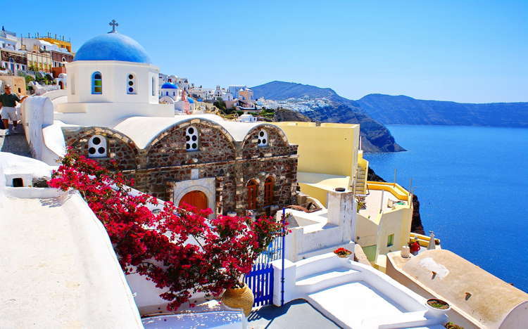 Beautiful Towns Santorini Red