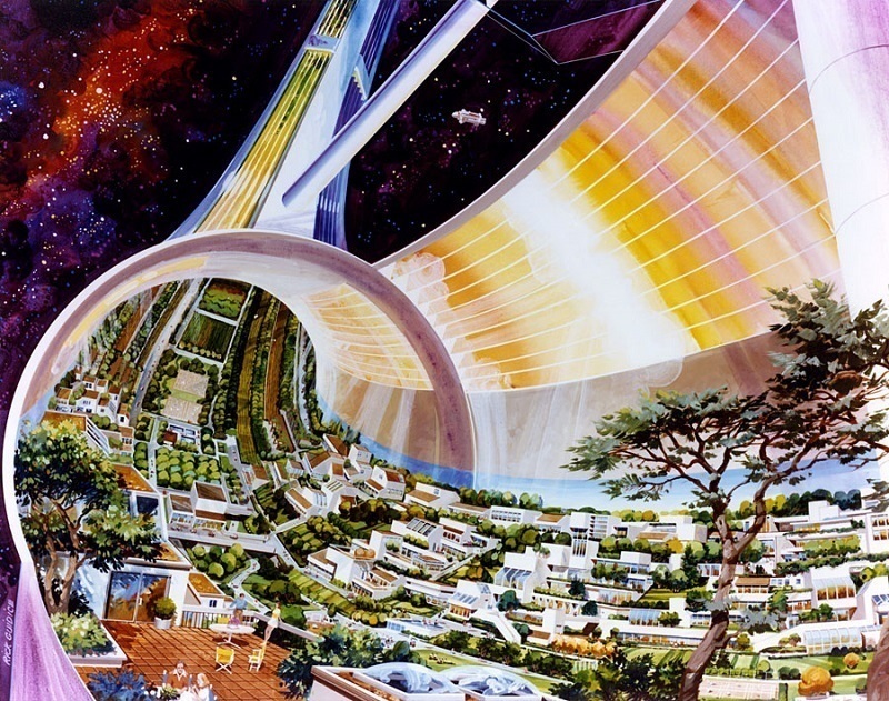 Space Colonies Torus Cutaway
