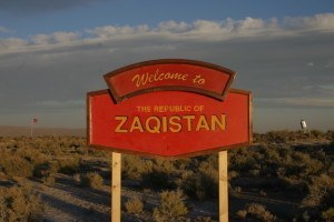 Zaqistan Country Welcome Sign