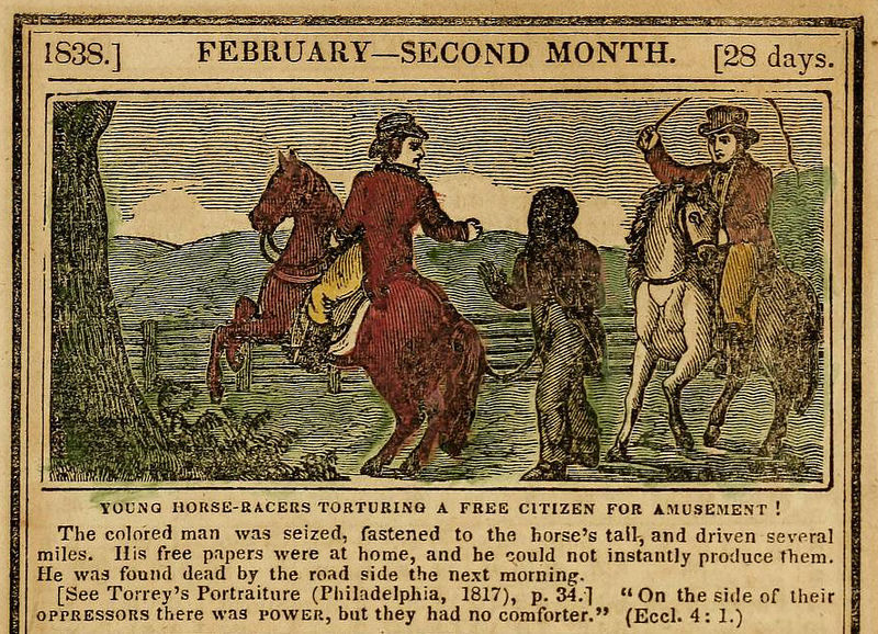 anti slavery almanacs February 1838