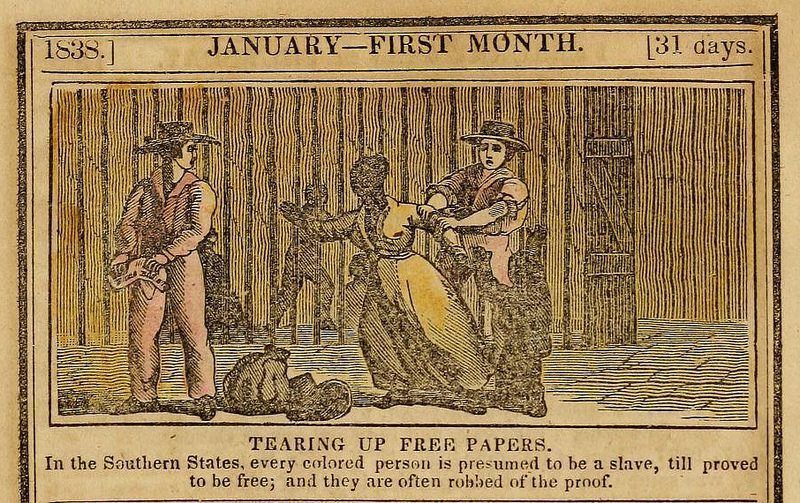 anti slavery almanac January 1838
