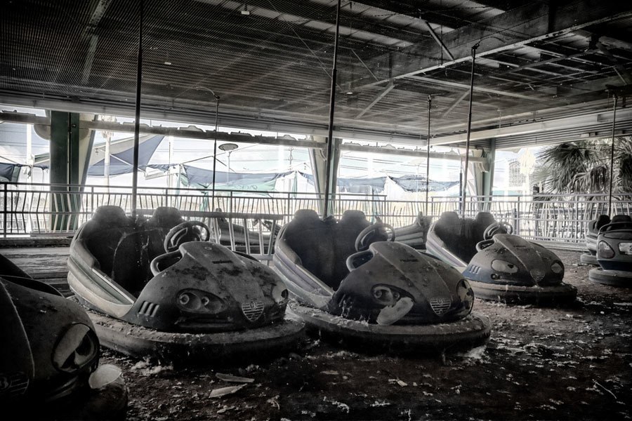 Empty Bumper Cars