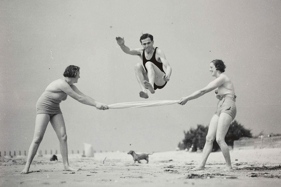 Jumping Rope On Beach