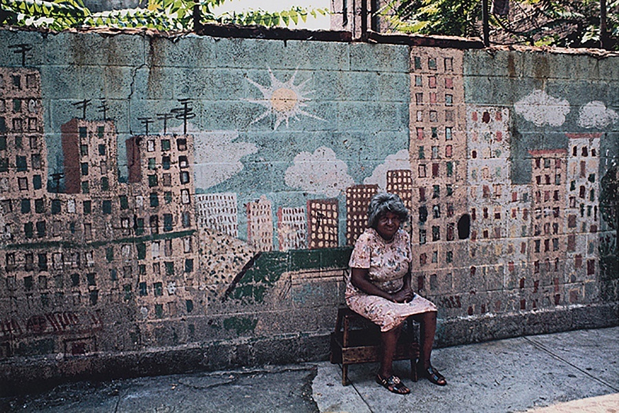 Woman Sitting Street Summer