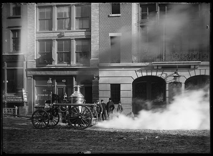 Gotham Fire House And Engine, East 3rd St. (now Ladder 9, Engine 33, 42 Great Jones Street), New York City, 1901