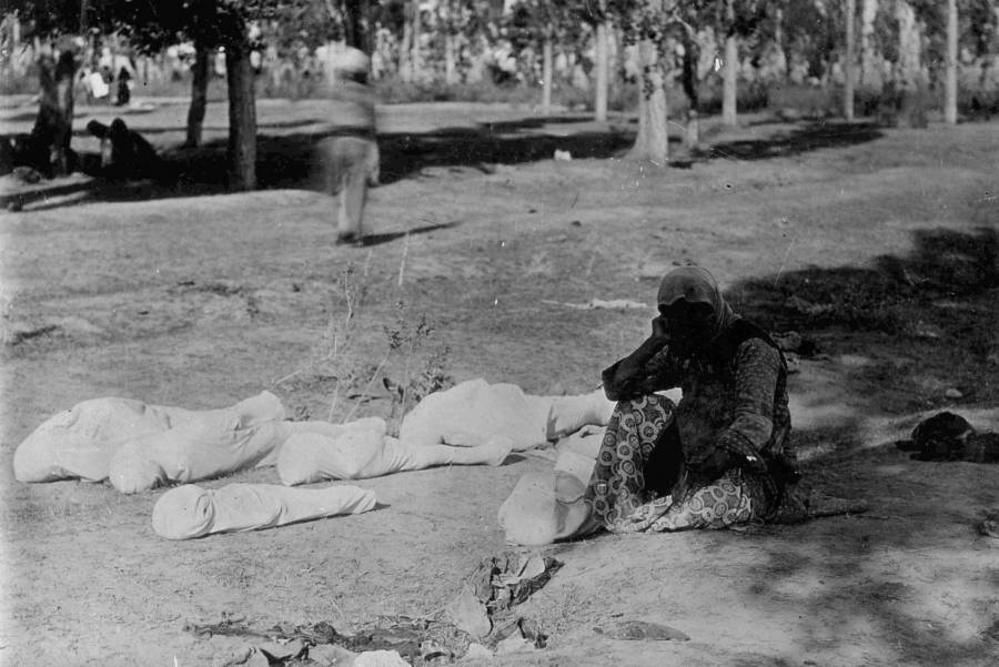 Armenian Genocide Bodies Wrapped Up