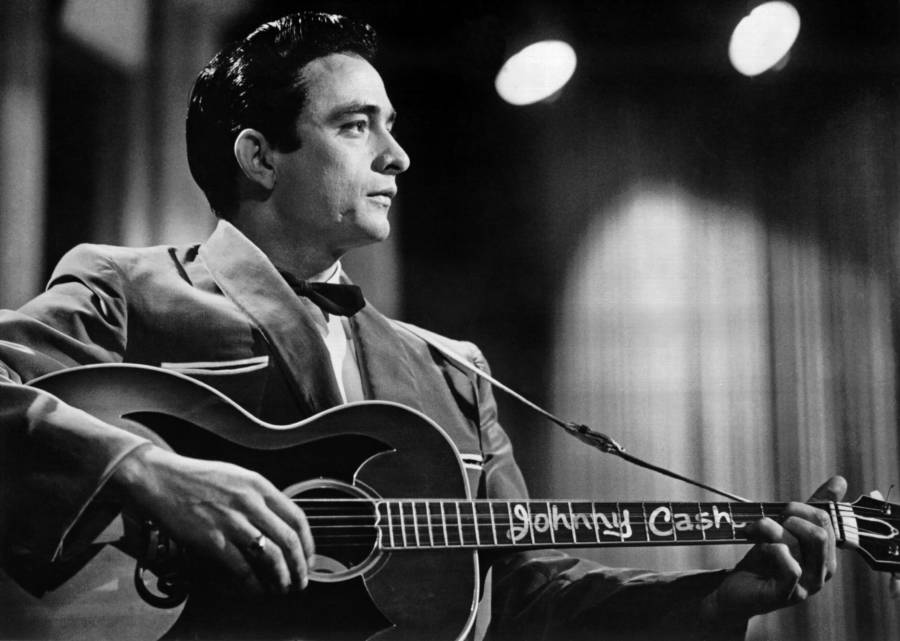 Johnny Cash Plays Guitar In The 1950s