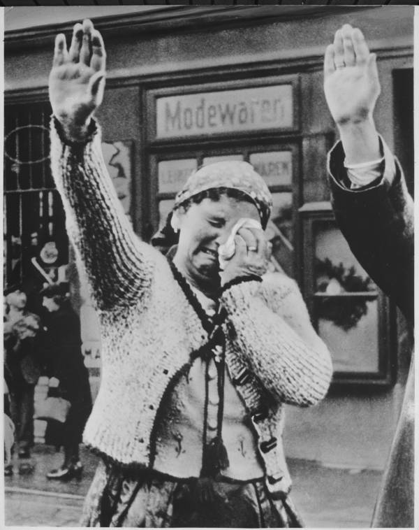 Crying Woman Heil Hitler