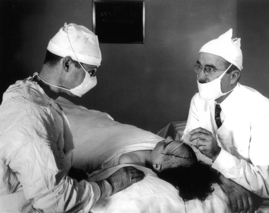 Walter Freeman With Patient