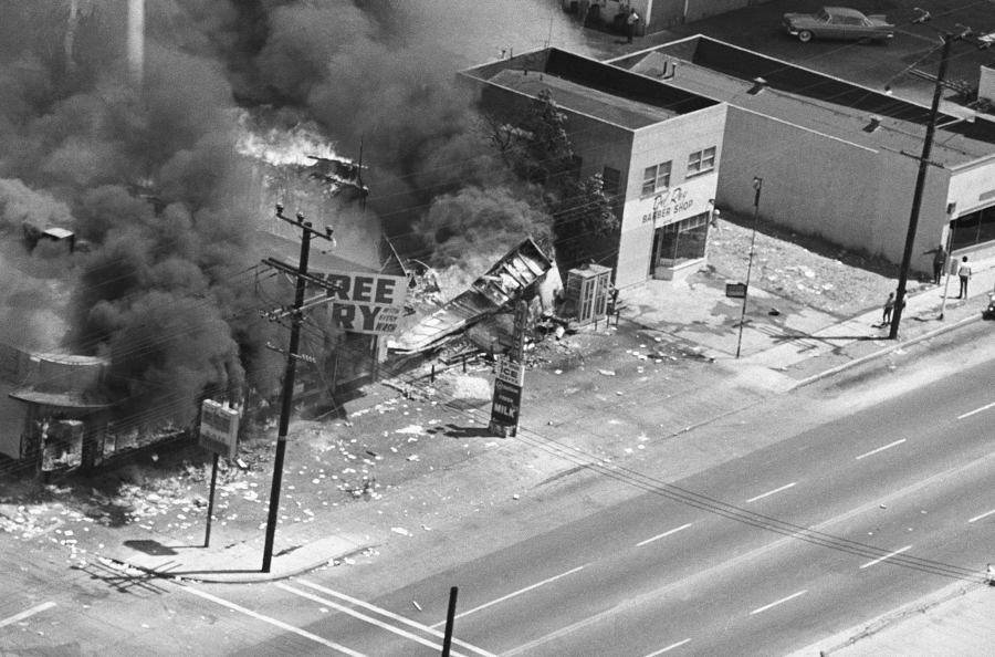 Burning Building Los Angeles Race Riots