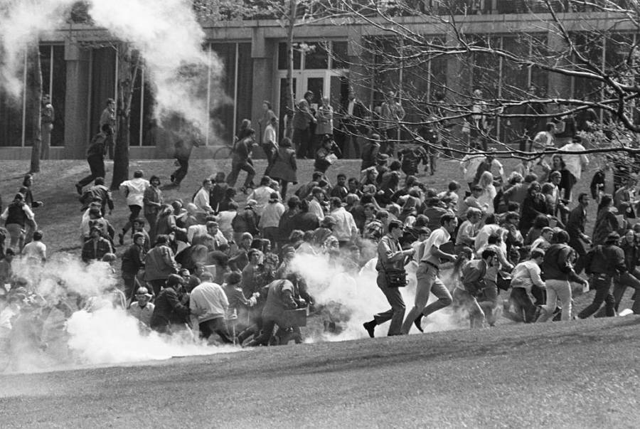 Kent State Protesters Flee