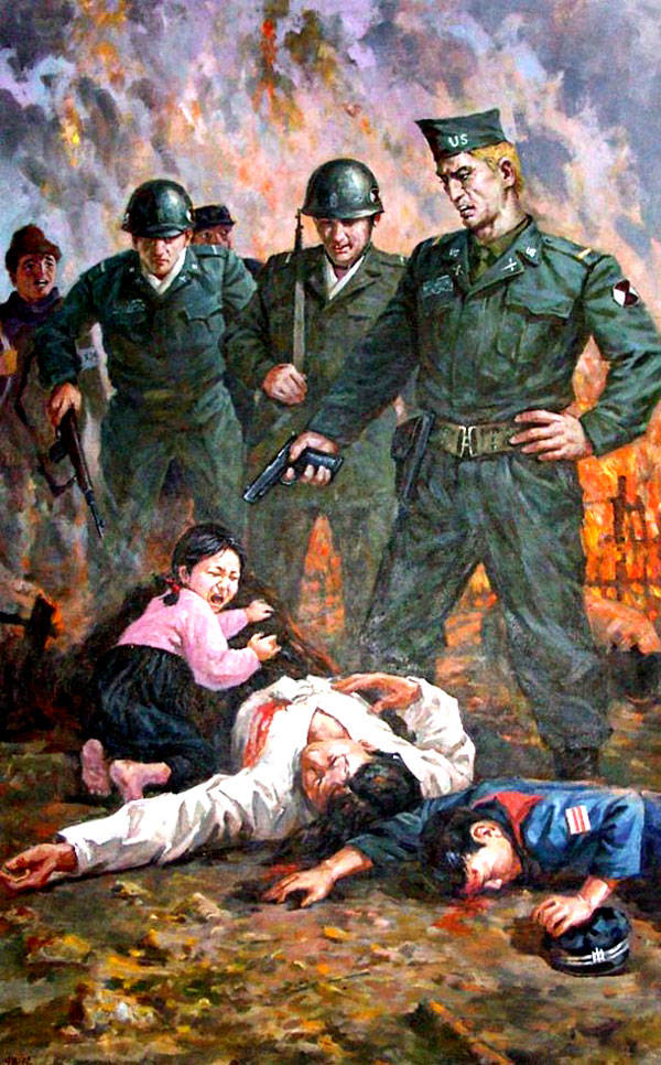 North Korean Propaganda Soldiers