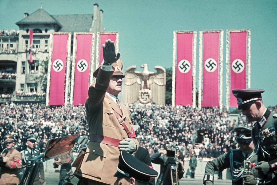 Color Hitler Salute Eagle Banners