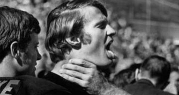 Man choking himself