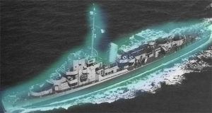 USS Eldridge Glowing