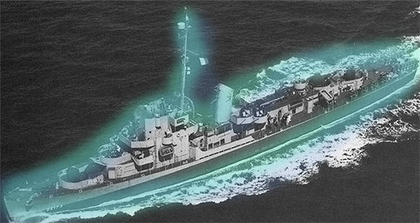 USS Eldridge Glowing