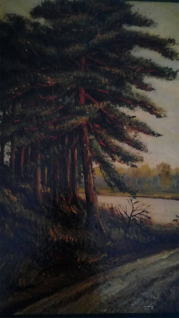 Adolf Hitler's Paintings Tree At A Track