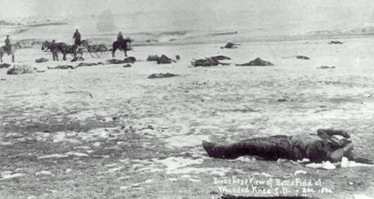 Corpses at Wounded Knee Massacre