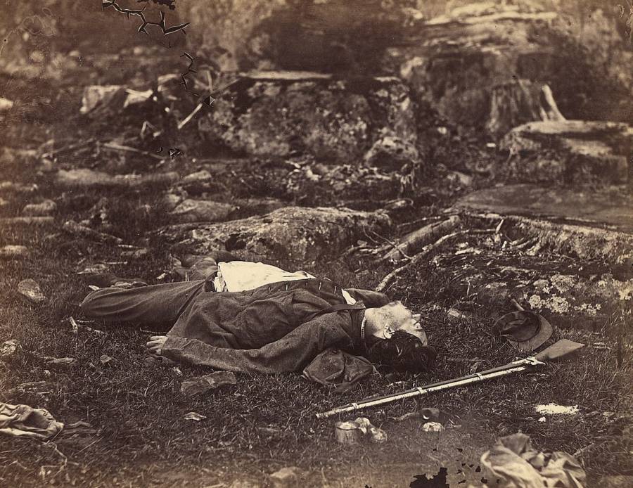 Soldier Dead With Rifle