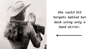 Annie Oakley Shooting Backward