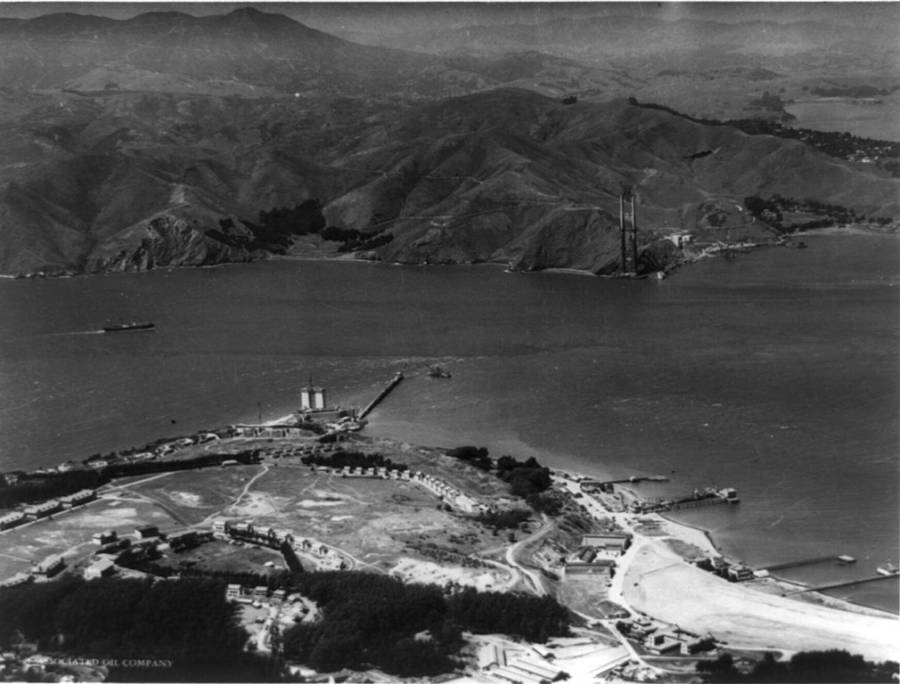 Golden Gate Bridge Under Construction
