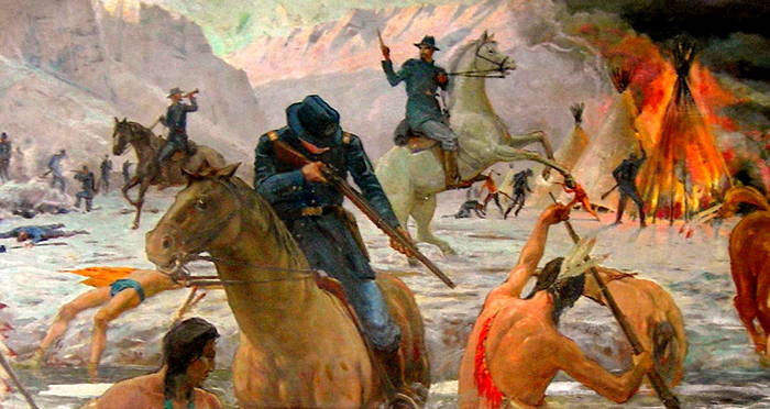 Painting Of Bear River Massacre