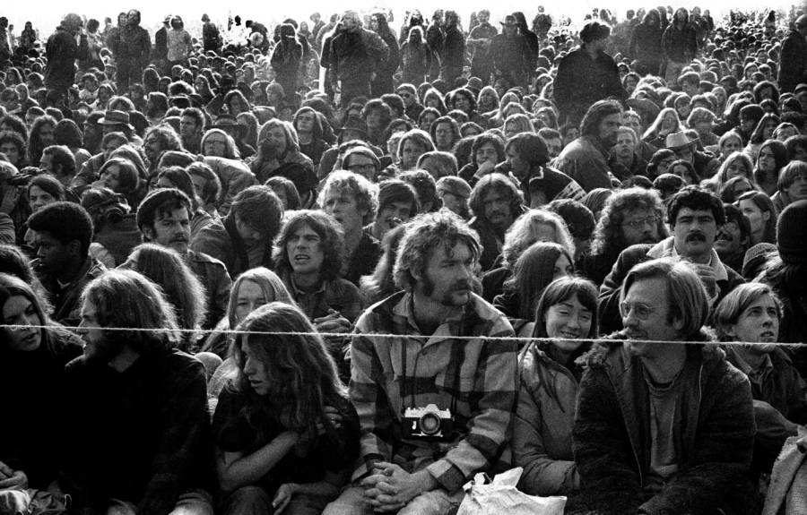 Crowd Sits At Altamont Concert