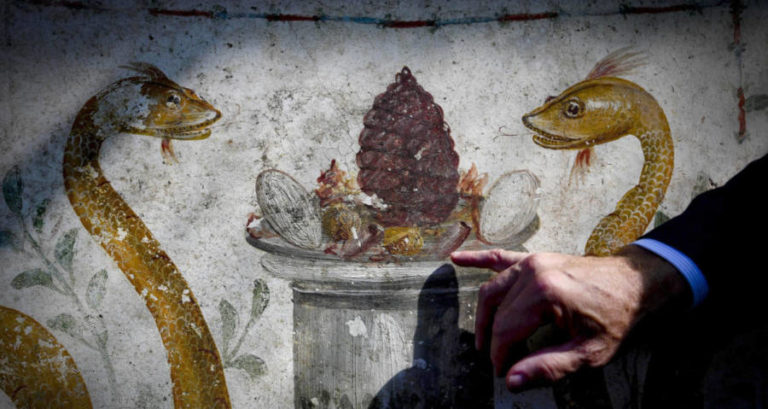 Pompeii Painting Snakes