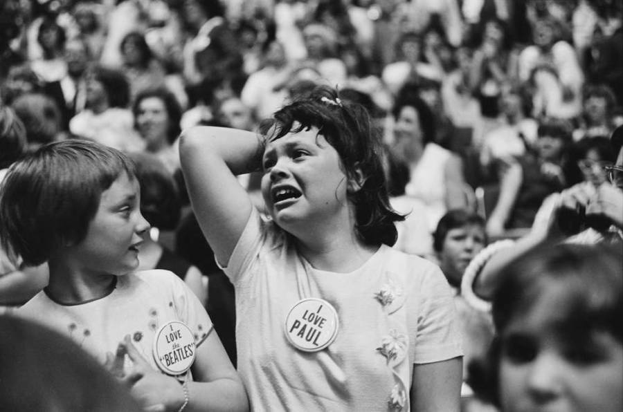 Girl Cries At Beatles Concert
