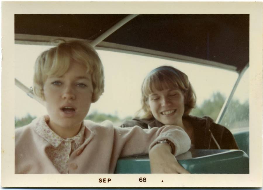 Polaroid Blond Girl Vintage And Friend 1960s