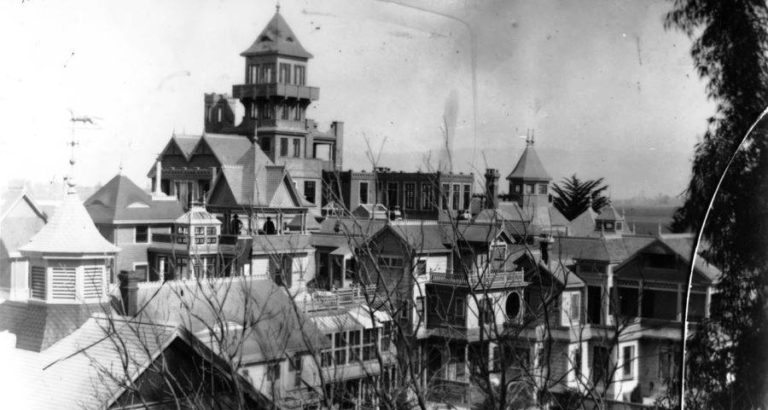 Black And White Photo Of Winchester House