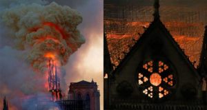 Burning Notre Dame Side By Side Featured