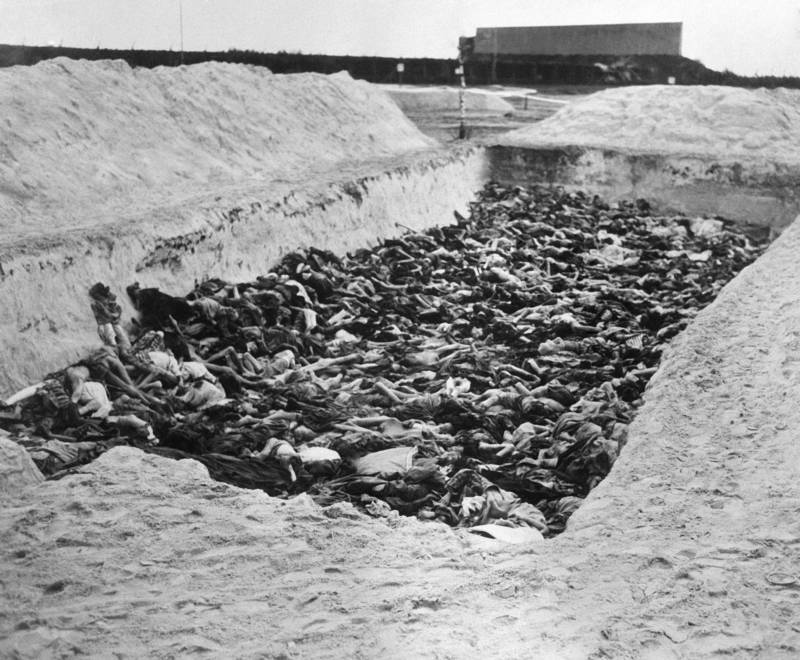 Bergen Belsen Concentration Camp Mass Grave Close Up