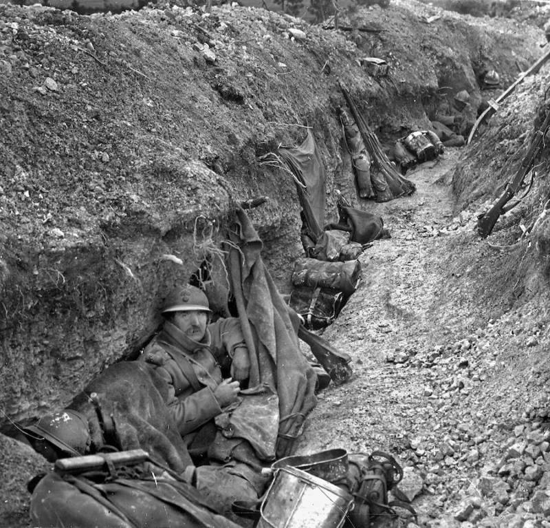 French Soldier In The Verdun Trenches