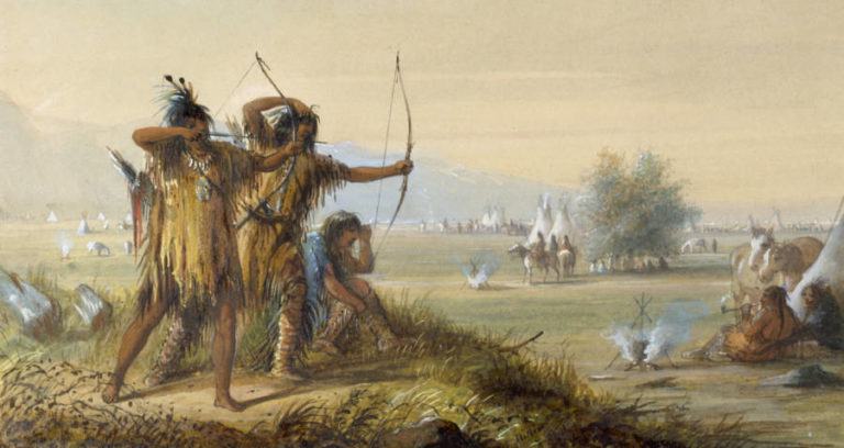 Native Americans Shooting Arrows
