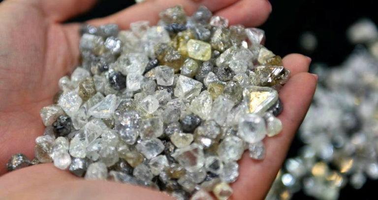 Person Holding Diamonds
